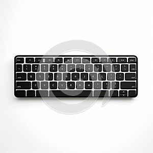 Minimalistic Black And White Keyboard Silhouette In Modern Style