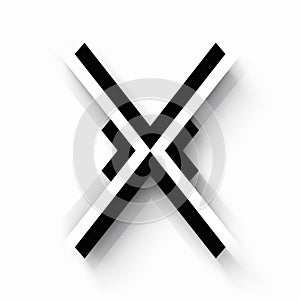 Minimalistic Black And White Square With Triangles - Paleocore Logo Design photo