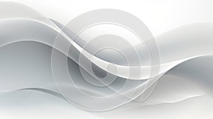 Minimalistic Clean Grey Background with Dynamic Waves Technology Network AI Generated