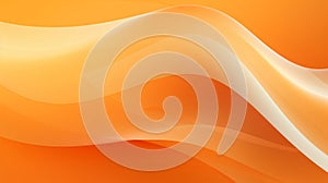 Minimalistic Clean Orange Waves Abstract Background AI Generated
