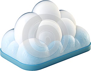 Simple cloud icon for minimalist design projects.