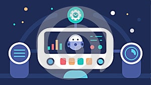 A minimalistic control panel featuring a streamlined dashboard with voiceactivated navigation commands and integrated AI