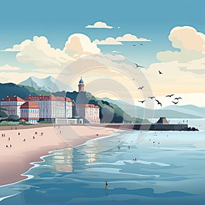 San SebastiÃ¡n\'s Elegance: La Concha Beach and Belle Ãpoque Splendor photo