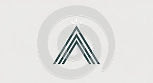 A minimalistic design featuring a stylized