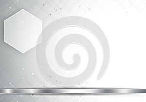 Minimalistic design with a light gray geometric background