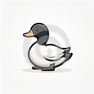 Minimalistic Duck Outline Icon - 2d Lineal Vector Design