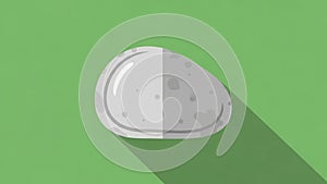 Minimalistic emphasizing the rock s simplicity and geometric