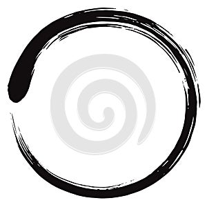 Minimalistic Enso Zen Circle Vector