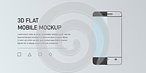 Minimalistic flat illustration of mobile phone. Mockup generic smartphone.