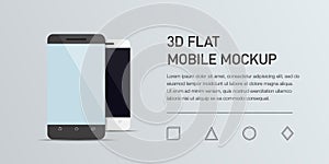 Minimalistic flat illustration of mobile phone. Mockup generic smartphone