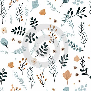 Minimalistic Floral Botanical Pattern For Brand Design