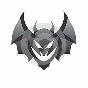 Minimalistic Gargoyle Icon With Scary Horns - Subtle Gradient Logo Design