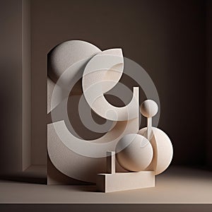 Minimalistic Geometric Sculpture Inspired By Gary Stranger photo