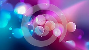 Minimalistic gradient background with soft pastel bokeh light circles in vibrant tones