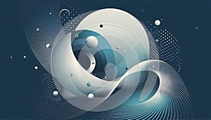 Minimalistic Halftone Abstract Technology Background photo