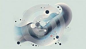 Minimalistic Halftone Abstract Technology Background photo