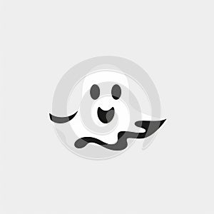 Minimalistic Halloween Ghost Icon For Playful Designs photo