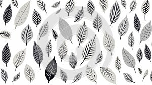 Minimalistic Hand Drawn Leaves: A Whimsical Celebration Of Nature