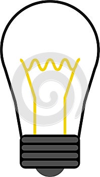 Minimalistic ilustration with bulb