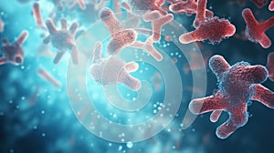 Minimalistic Image of Chronic Bronchitis Disease in Human Cells AI Generated