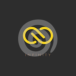 Minimalistic infinity vector logo