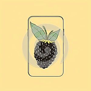 Minimalistic Iphone And Blackberry Illustration With Organic And Pop Art-inspired Aesthetics