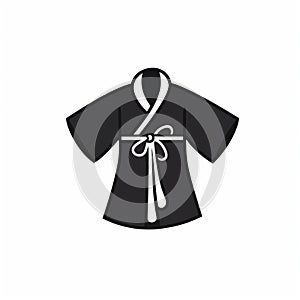 Minimalistic Kimonos Icon Vector Illustration In Monochrome