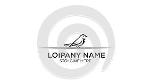 Minimalistic logo design featuring a line-drawn