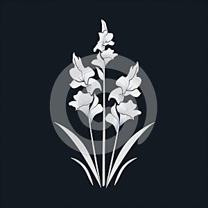 Minimalistic Logo Design: Gladiolus And In Arctic White