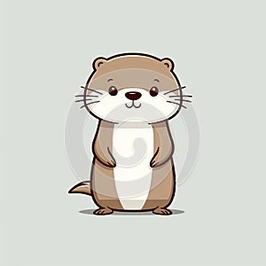 Minimalistic Otter Cartoon Doodle