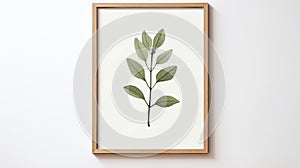 Minimalistic Scandinavian Style Botanical Leaf Print