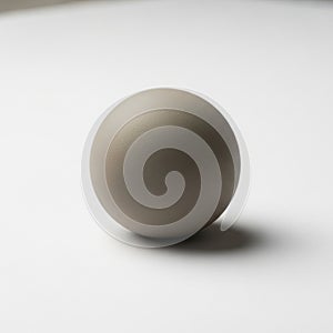 Minimalistic setting emphasizes the sphere s simplicity and form