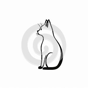 Minimalistic Silhouette Of A Cat: A Contemplative Blend Of Tarsila Do Amaral And Jake Wood-evans