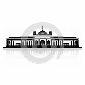 Minimalistic Silhouette Vector Of Khartoum Royal Palace