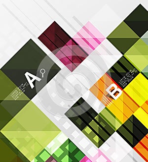 Minimalistic square shapes abstract background