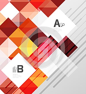 Minimalistic square shapes abstract background