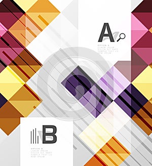 Minimalistic square shapes abstract background