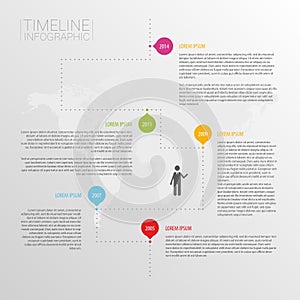 Minimalistic timeline infographics design template