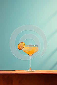 Minimalistic trendy photo of cocktail