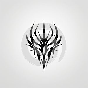 Minimalistic Tribal Banshee Icon With Distinctive Character Design