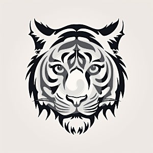 Minimalistic Tribal Tiger Vector Illustration