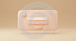 Minimalist 3D AI Assistant Interface
