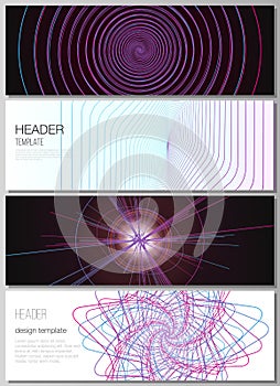 Ilustraciones de despliegue de encabezamiento formato publicitario destinado principalmente a su uso en sitios web diseno plantillas. aleatorio desordenado gestión 