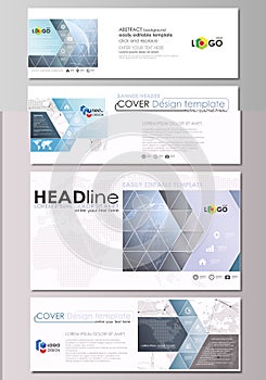 The minimalistic vector illustration of the editable layout of social media, email headers, banner design templates in