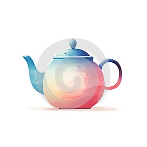 Minimalistic Watercolor Teapot AI Generated