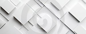 Minimalistic web design backdrop with a flat, white background and subtle geometric patterns in