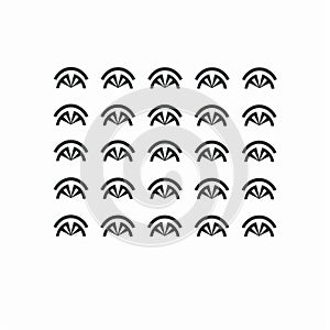 Minimalistic White Background Icon Of A Pattern Design