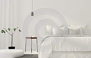 Minimalistic white bedroom