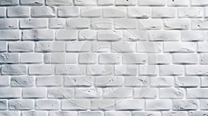 Minimalistic White Brick Wall Background Texture AI Generated