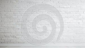 Minimalistic White Brick Wall Background Texture AI Generated